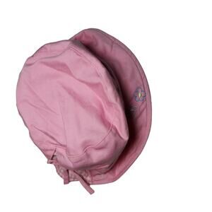 Girls Pink Toddler Gingham Hat Embroidered Butterfly